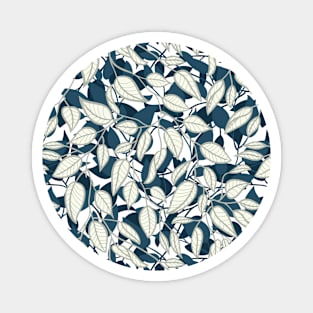 Minimalist Leaf Line Art Illustration as a Seamless Surface Pattern Design Magnet